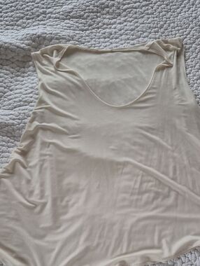 Meg Women's Cream Scoop Neck Tank Top